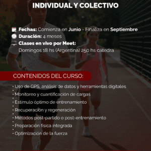 CURSO DE ACTUALIZACION EN ENTRENAMIENTO DEPORTIVO INDIVIDUAL Y COLECTIVO